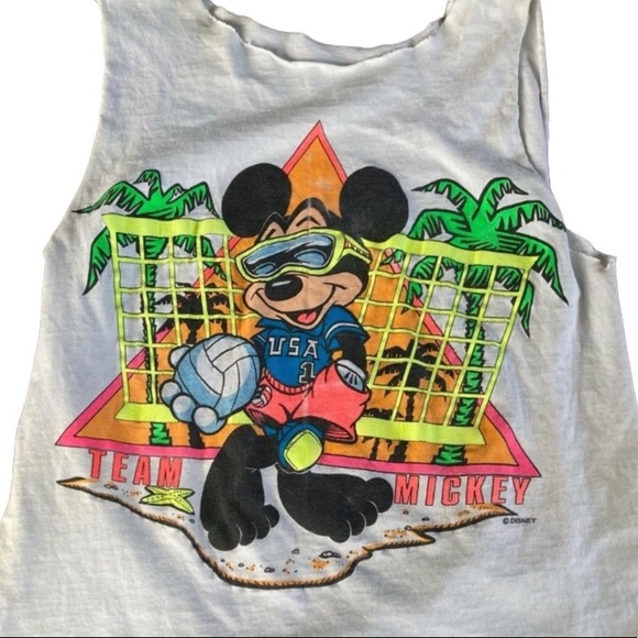 Vintage 1980s Mickey Mouse muscle tee - Picture 1 of 4